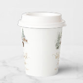 Waldhirsche Winterbaby Dusche Pappbecher (Rechts)