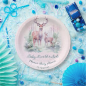 Waldhirsche Winterbaby Dusche Pappteller (Party)