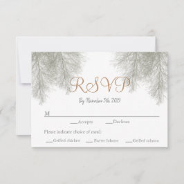Waldhochzeit Berghochzeit Eine Winterhochzeit RSVP Karte