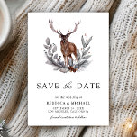 Waldhochzeit des Fotos Hirsche Save The Date<br><div class="desc">Erleben Sie Ihre Gäste mit dieser eleganten Hochzeit Save the Date mit einem schönen Hirsch, rustikalen Blätter und moderner Typografie. Fügen Sie einfach Ihre Veranstaltungsdetails zu dieser leicht zu bedienenden Vorlage hinzu und schmücken Sie diese Karte mit Ihrem bevorzugten Foto, um sie zu einer einmaligen Save the Date-Karte zu machen....</div>