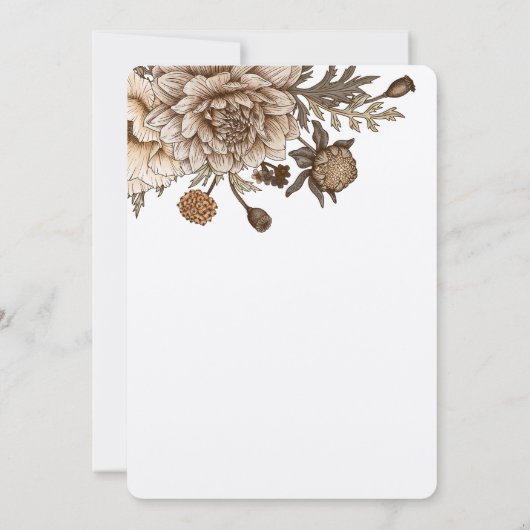 Waldhochzeit einladen, Boho Einladung, Rustikal Einladung (Rückseite)