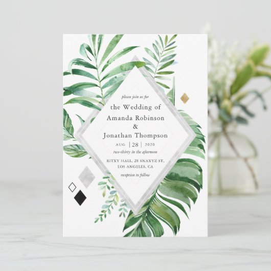 Waldhochzeit Einladung (Stehend Vorderseite)