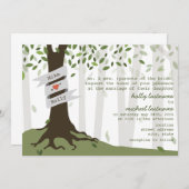 Waldhochzeit/Einladung Einladung (Vorne/Hinten)