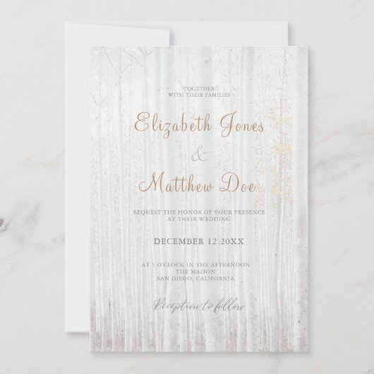 Waldhochzeit — Einladung zur Hochzeit (Vorderseite)