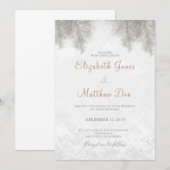 Waldhochzeit - Einladung zur Winterhochzeit (Vorne/Hinten)