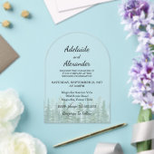 Waldhochzeit Grün Acryleinladungen (Insitu (Hochzeit))