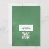 Waldhochzeit Grüner QR-Code Rustikale Hochzeit Einladung (Rückseite)