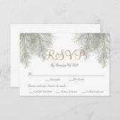 Waldhochzeit Hochzeit eine Winterhochzeit RSVP Karte (Vorne/Hinten)