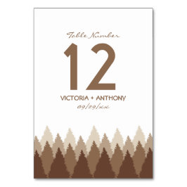 Waldhochzeit in Braunwäldern Tischnummer