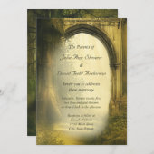 Waldhochzeit in Verzauberung Einladung (Vorne/Hinten)