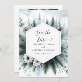 Waldhochzeit Minimalistisch Save The Date (Vorne/Hinten)