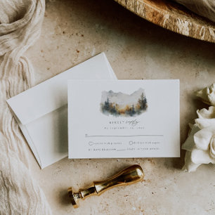 Waldhochzeit - RSVP-Abschlusskarte Begleitkarte