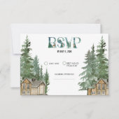 Waldhochzeit RSVP Karte (Vorderseite)