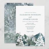 Waldhochzeit | Rustikale Berge Einladung (Vorne/Hinten)