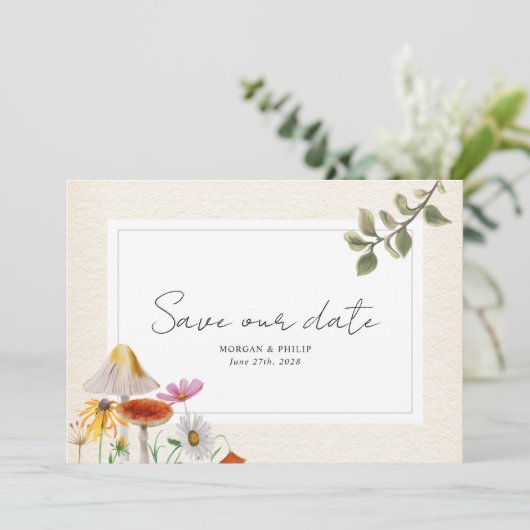 Waldhochzeit speichert das Datum Save The Date (Stehend Vorderseite)