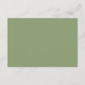 Waldhochzeits-Website QR-Code mit Grünpflanzen Begleitkarte (Rückseite)