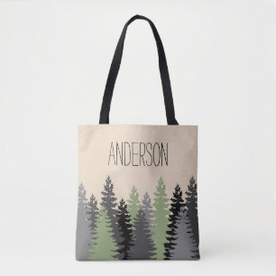 Waldholz-Kiefer mit Namen Tasche