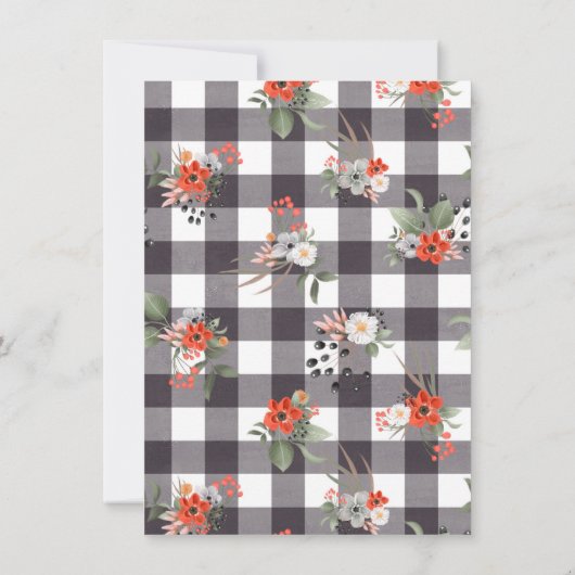 Waldholz Kinderdusche Aquarell Einladung (Rückseite)