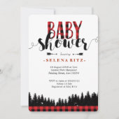 Waldholzfäller-Babyparty-Einladung Einladung (Vorderseite)