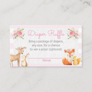 Waldholzfäller-Babyparty-Windelraffle-Karte Begleitkarte