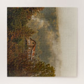 Waldholzhaus: ruhige Landschaft Puzzle (Horizontal)