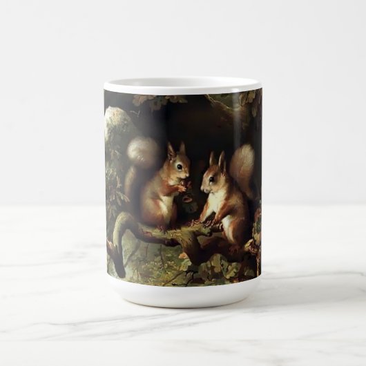 Waldhörnchen in einer Eiche Kaffeetasse (Mittel)