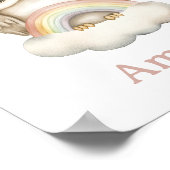 Waldhügel auf einer Boho-Regenbogenwand-Kinderzimm Poster (Ecke)