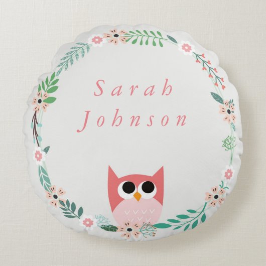 Waldhügel Rundkissen mit Kinderzimmer Rundes Kissen (Vorderseite)