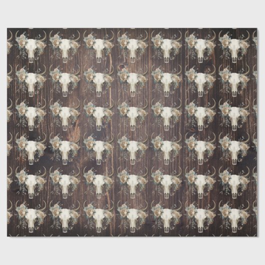 Waldhügelboho Western Wildwest Collage Geschenkpapier (Flach)