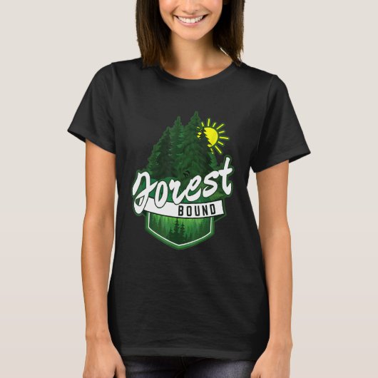 Waldhügeliges Camping - Ausfahrt 2 T-Shirt (Vorderseite)
