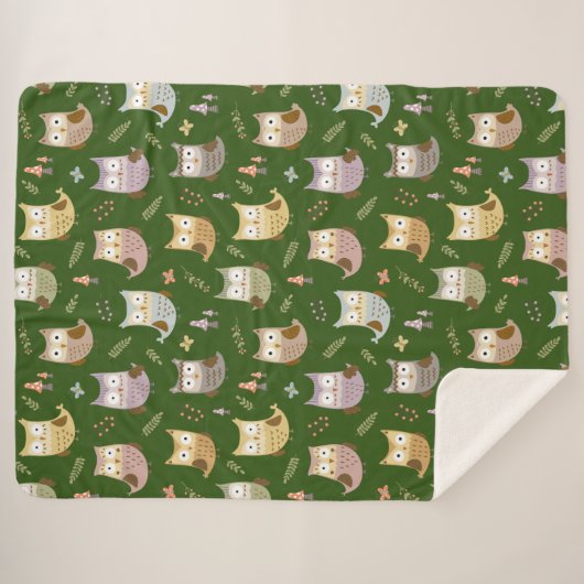 Waldhügelmuster, Kinder grün Sherpadecke (Vorderseite (Horizontal))