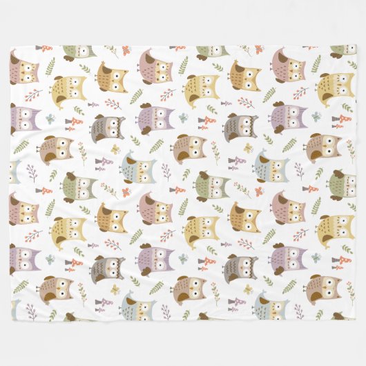 Waldhügelmuster, Kinder weiß Fleecedecke (Vorderseite (Horizontal))