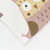 Waldhügelmuster, Kinder weiß Fleecedecke (Ecke)