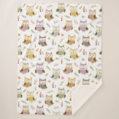 Waldhügelmuster, Kinder weiß Sherpadecke (Vorderseite)