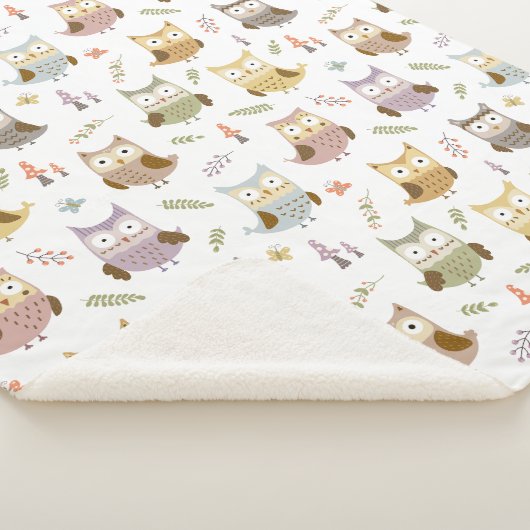 Waldhügelmuster, Kinder weiß Sherpadecke (3/4)