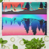 Waldhügeltiere Geschirrtuch (Gefaltet)