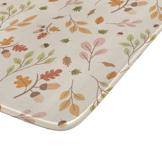 Waldhühner Herbstthema neutraler Hintergrund Schneidebrett (Ecke)