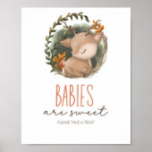 Waldhühner mit Hirschspülung Babies sind Junge Poster (Vorne)