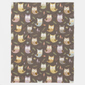 Waldhühner-Muster, Kinder braun Fleecedecke (Vorderseite)