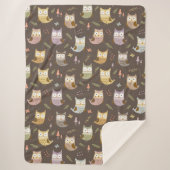 Waldhühner-Muster, Kinder braun Sherpadecke (Vorderseite)