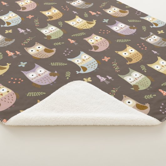 Waldhühner-Muster, Kinder braun Sherpadecke (3/4)