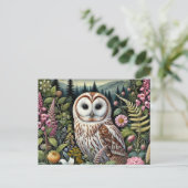 Waldhühner Postkarte | Majestic Fowl Owl Art (Stehend Vorderseite)