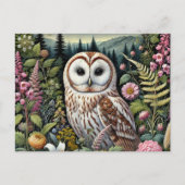 Waldhühner Postkarte | Majestic Fowl Owl Art (Vorderseite)