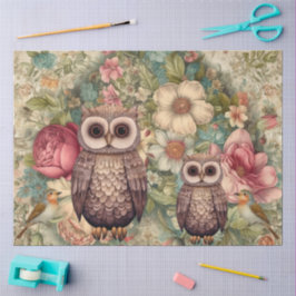 Waldhühner, Vögel und Kernbrenner Florals Seidenpapier