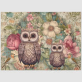 Waldhühner, Vögel und Kernbrenner Florals Seidenpapier (Vorderseite)