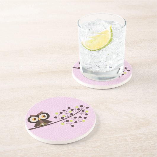 Waldhühner-Wälder Hoot Night Untersetzer (Seite)