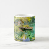 Waldhütte mit Enten, Pier und Dock A Kaffeetasse (Mittel)