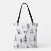 Waldhütte mit Hirsch Personalisiert Tasche (Rückseite)