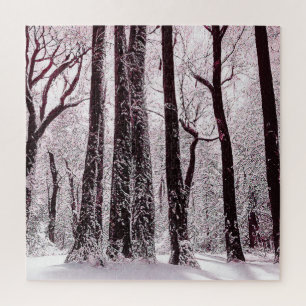 WALDIGE SCHNEEIGE WINTERLANDSCHAFT PUZZLE