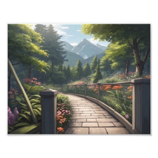 WaldIllustration Fotodruck (Vorne)